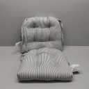 Pillow Perfect Oxford Charcoal Reversible Chair Pad (Set of 2), Grey