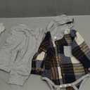 Renotemy Newborn Infant Baby Boy Clothes Winter Baby Boy Fall Outfits Plaid Flannel Baby Hoodie Romper Preemie Baby Clothes for Boys 3-6 Months