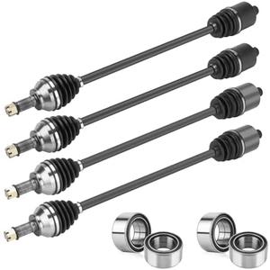Youxmoto Front + Rear CV Axles & Wheel Bearing Kit Fit for Polaris RZR XP Turbo S 2018 2019 2020 2021; RZR XP 4 Turbo S 2019-2021, Drive Half Shaft, for 2207753, 1334060, 1334059, 2207752