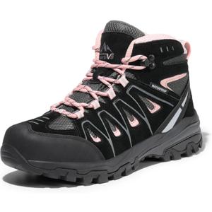 NORTIV 8 Women's Waterproof Hiking Boots Outdoor Trekking Camping Trail Hiking Boot Seeker (9.5, Black/Pink) NORTIV 8 Women's Waterproof Hiking Boots Outdoor Trekking Camping Trail Hiking Boot Seeker (9.5, Black/Pink)