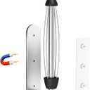 Magnetic Paper Towel Holder for Fridge - No Drill, One Hand Tear with Ratchet Mechanism, Silver, Self-Adhesive & Wall Mount for Kitchen, RV, Garage