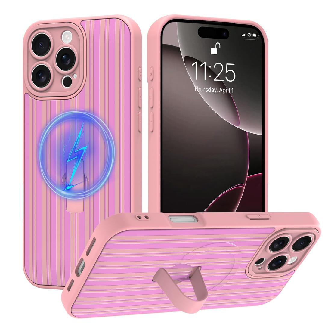 tharlet Compatible with iPhone 16 Pro Max Case with Finger Strap, Pink