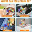 Lynncare Adjustable Arch Bassinet Toys for Infant & Toddlers, Stroller Arch, Baby Crib Toys with Fascinating Hanging for Stimulating Babys Senses and Developing Motor Skills