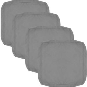 FLYMEI Patio Cushion Covers 18x18x2 Waterproof Outdoor Cushion Cover Replacement 4Packs Outdoor Seat Cushion Slipcover for Rattan Chair Sofa, Grey
