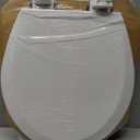 BEMIS 500EC 390 Toilet Seat with Easy Clean & Change Hinges, 1 Pack Round, Cotton White