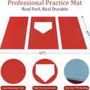 6 x 4 FT Baseball Hitting Mat, Portable Batting Mat with Home Plate | Non-Slip TPR Backing, Home Plate Stance Guide, Ideal for Baseball Hitting, Softball Batting, Outdoor & Indoor Practice