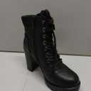 DREAM PAIRS Women's Lace up Combat Ankle Booties Shoes,Black,6