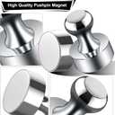 6 x Tiergrade Metallic Magnets, Refrigerator Magnets, 24 Pack Silver Magnetic Push Pins, Strong Fridge Magnets, Multi-use Whiteboard Magnets Perfect for Kitchen Office Classroom