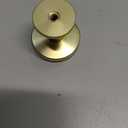 Amerdeco 10 Pack Brushed Brass Cabinet Knobs Single Hole Cabinet Pulls Round Kitchen Cabinet Knobs Drawer Knobs Dresser Knobs and Pulls for Bathroom Cabinets ZH0051