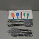 Coukre Silicone Spatula Set of 5,High Temperature Resistant, Food Grade Silicone, Dishwasher Safe, for Baking, Cooking (Gray)