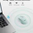 wegear USB Wireless Mouse for Laptop PC Mac, 2.4GHz Cordless Mouse with 6 Buttons, 5-Level Adjustable 4000 DPI, Ergonomic Portable Optical Computer Mice, 24-Month Battery Life (Mint Green)