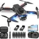 MSMV High-Resolution 4K HD Camera Drone, Wireless RC Toys for Boys Girls, One Button Return, Emergency Stop, Headless Mode, 360 Flips, 2 Batteries & Carrying Case for Kids Adults Beginners, Black