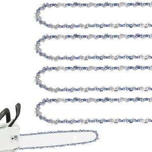 4 Pack 14 Inch Chainsaw Chain 3/8" LP Pitch .050'' Gauge 52 Drive Links fits Craftsman, Echo, Poulan, Ryobi and more
