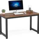Tribesigns Modern Simple Computer Desk, 47 inch Vintage Office Desk Computer Table, Study Writing Study Desk Workstation for Home Office, Rustic Brown, 47*23.6 inch