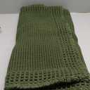 RESARE Christmas Waffle Bathroom Runner Rugs, Super Absorbent Bath Mat Non Slip Washable Quick Dry, Upgraded Ultra Soft Boho Bath Rugs with Tassels for Bedroom Laundry Room, 2'x6'(24"x72"), Green