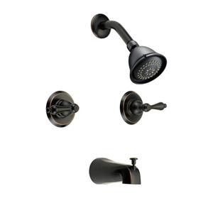 Designers Impressions 654752 Oil Rubbed Bronze Tub Shower Combo Faucet - Two Handle Mixer Design and Multi-Setting Shower Head - Convertible Designers Impressions 654752 Oil Rubbed Bronze Tub Shower Combo Faucet - Two Handle Mixer Design and Multi-Setting Shower Head - Convertible