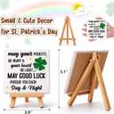 2 x St Patricks Day Decoration - Happy Saint Patricks Day Accessories Decor, Ceramic Irish Blessing Table Desk Sign, Green Lucky Shamrock Home Office Spring Tiered Tray Decor Centerpiece