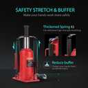 SPECSTAR Pneumatic Air Hydraulic Bottle Jack with Manual Hand Pump 20 Ton Heavy Duty Auto Truck Travel Trailer Repair Lift Red