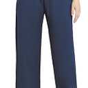 Dress Pants Women Straight Leg Work Business Office High Elastic Waisted Casual Slacks Trousers 29" with Pockets M