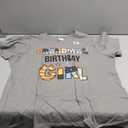 Grandma of The Birthday Girl Party Blue Dog Lover Matching TShirt (XXL, Grey)