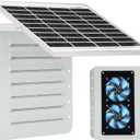 2026 Upgraded Solar Shipping Container Vent Kit, 15W Adjustable Solar Panel, Dual Fans Design, Weatherproof, Easy Installation, Efficient Ventilation for Containers, Cabins, Sheds, Garages