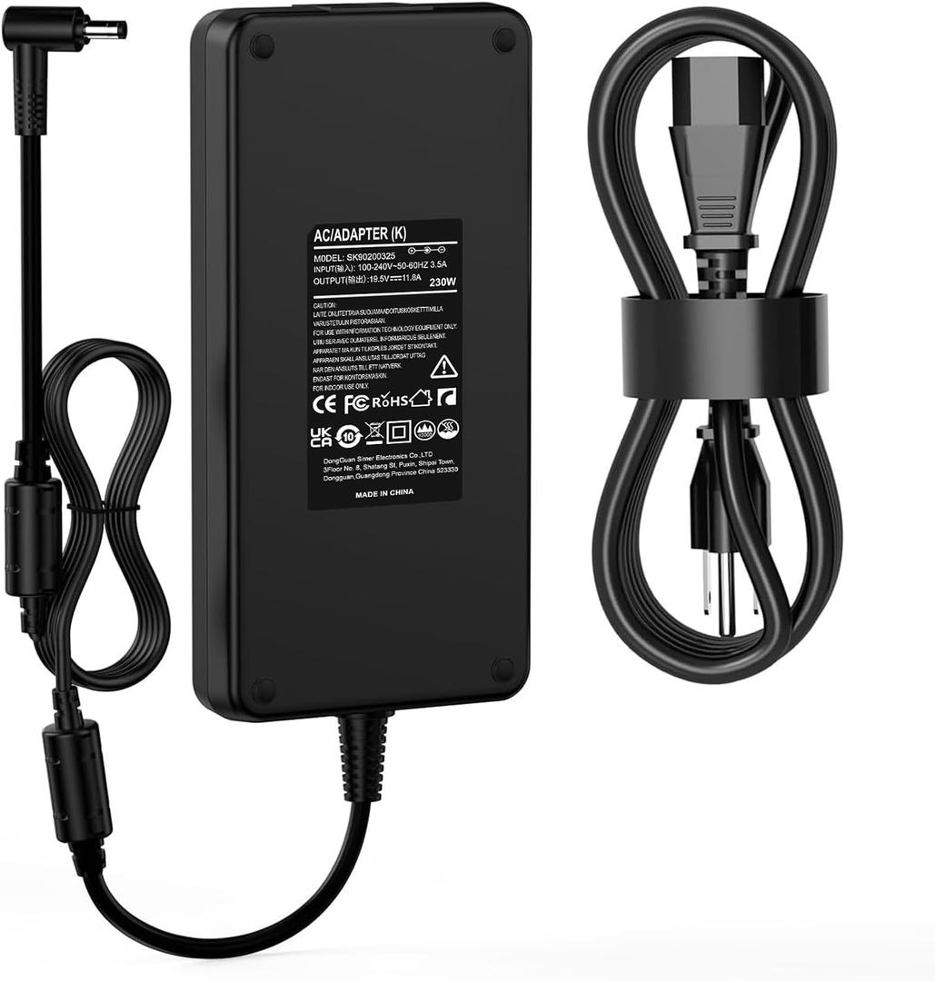 230W 19.5V 11.8A Power Supply AC Adapter Laptop Charger
Compatible with MSI GS66 GS65 GS76 GS75 WS65 WS66 WS75 WS76, A12-230P1A A17-230P1A