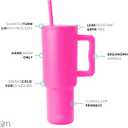 Simple Modern 40 oz Trek Tumbler with Handle and Straw Lid | Cup Holder Friendly Insulated Stainless Steel Travel Mug | Raspberry Vibes
