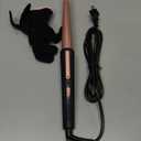 Hair Curling Wand, 0.5-1Inch Tapered Curling Iron, Professional Ceramic Hair Curler Wand with Heat-Resistant Glove, Dual Voltage (Pink) (Gold)