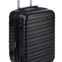Amazon Basics 21" Hardside Carry-On Luggage, Hardshell Suitcase With Wheels, Expandable For Up to 25% More Space, With Scratch-Resistant Surface, Four Multi-directional Wheels, Black