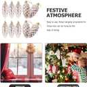 ABOOFAN 10pcs Pinecone Christmas Ornaments Large Glass Pine Cone Hanging Ornaments for Xmas Tree DIY Crafts Fall Thanksgiving Day Decoration
