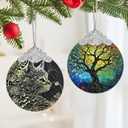 Christmas Decorations Ornaments, Stained Glass Ornament, Christmas Tree Ornaments, 2025 Gift Ornament, Xmas Gift for Friend Family Coworker - Persian Cat