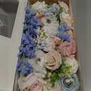 Ling's moment Fake Flowers Box, Faux Artificial Greenery Stems Foam Roses Poppy Gardenia Silk Hydrangea Peony Fabic Flower for Centerpieces Bouquet Wedding Floral Vase, English Pastel, Deluxe Combo