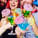 100PCS Cocktail Umbrellas for Drinks, Drink Umbrellas Cocktail, Paper Drink Umbrellas, Mini Drink Umbrellas Toothpicks for Luau Parasols Hawaiian Tiki Party Decorations (Circle)