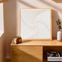 LB Modern Geometric Texture Wall Art for Bedroom,Framed, 12L x 12W Inch