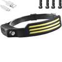 Wave pro 230 Ultra-Light Motion-Sensing Headlamp, Wave pro Rechargeable 230 LED Headlamp, Waterproof Lightweight Headlight for Outdoor (Three White Light)