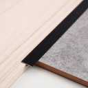 Aluminum T Molding Floor Transition Strip, T Moulding for Laminate Flooring Planks, Vinyl Floor Transition, Rubber Transition (3Pcs x 2.9ft x 0.8in, Matte Black)