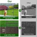 12 Panel No Dig Decorative Garden Fence with Gate - 42in H x 25.67 ft L, Tall Animal Barrier for Dogs Rabbits, Rustproof Metal Wire Panels for Yard, Patio, and Outdoor Border Use