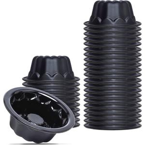 Findful 25-Pack Mini Cake Pans for Baking - 4 Inch Cake Pan Silicone Moldes para Gelatinas - Reusable Mini Bundt Cake Pans for Pumpkin Cake, Jelly, Brownies Ease of cleaning