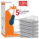 5 Pack Refills Compatible with DEKOR CLASSIC Diaper Pails | 20% Extra Length Diaper Pail Refill Bags Liners Holds 2970 Diapers | Ultimate Odor Control with Baby Scented