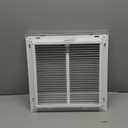 14"W x 14"H [Duct Opening Size] Steel Return Air Filter Grille - Removable Face/Door for 1 inch Filters -HVAC Vent Cover Grill - White [Outer Dimensions: 16 5/8"W X 16 5/8"H]