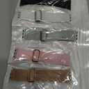 Easuny 5 Pack Stretchy Bands Compatible with Apple Watch 38mm 40mm 41mm 42mm 44mm 45mm 46mm Women, Elastic Fabric Nylon Strap Wristband for iWatch SE 3 2 1 Series 11 10 9 8 7 6 5 4 3 Boho Solo Loop (B6:Light Green/Pink/White/Black/Dark Pink)