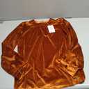 Long Sleeve Blouse for Women Dressy Casual Crew  Velvet Shirts Fall Blouses Women's Size M