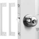 Outswing Door Latch Guard Plates, Latch Shield, Protector Cover to Block Access to The Door Lock/Deadbolt Latch (7 in. - 2pack)