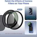 Upgraded 67mm Phone Lens Filter Adapter Mount for iPhone 17 16 15 14 Pro Pro Max Plus Air, Double-Sided Magnetic Phone Lens Filter Ring with 1/4-20" & Cold Shoe Pull-Out to fit 17 Pro Max (No Filters
