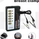 Electric Shock Nipple Clip Chain, Nipple Clamps, Adjustable BDSM Nipple Clamps for Exciting Sexual Pleasure （Requires Two AAA Batteries Installed）