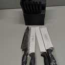 Home Hero Kitchen Knife Set - Wooden Knife Block Organizer - High Carbon Stainless Steel Blades - Ergonomic Handles with Built-In Sharpener & Kitchen Scissors - 16-Pc, Black