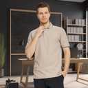 Men's Pique Polo Shirts Long Sleeve Cotton Blend Tipped Casual Collared Polo Shirts Business Classic Fit (XXXL)