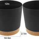 QCQHDU 12 inch Plant Pot, 2 Pack Planters for Indoor Plants with Drainage Holes & Saucer, Outdoor Flower Pots Home Garden Modern Decor