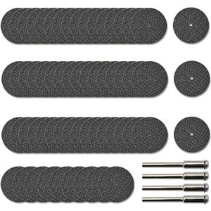 60Pcs Rotary Tool Cut Off Wheel 1-1/4 inch Reinforced Fiberglass Cut Off Wheels and 4Pcs Mandrels