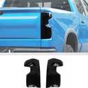 JWWY Tail Light Taillight Rear Light Garnish Cover Trim Fit Fit for 2022 2023 2024 2025 Chevy Silverado Exterior Accessories Blackened(Smoked Black)